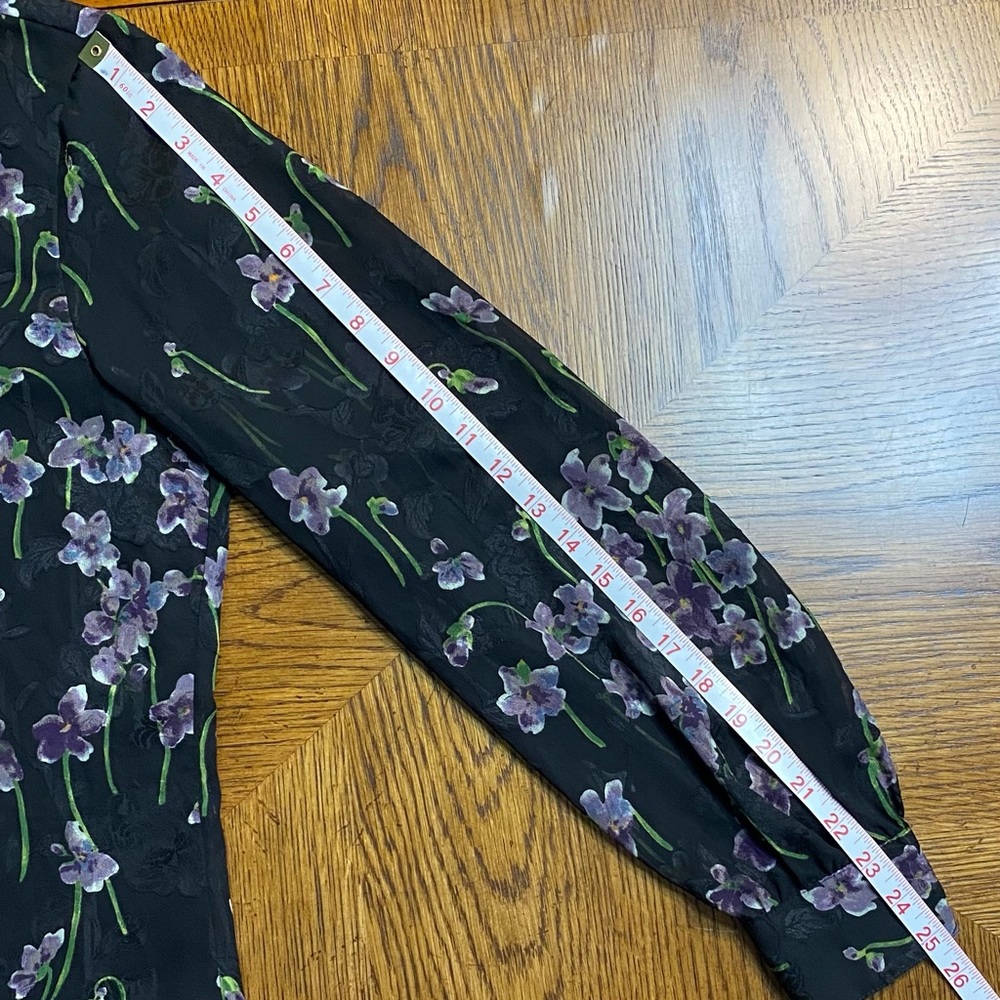 RALPH LAUREN Womens Black Front Ruffled Pleated Floral Print blouse
Size 14 - Picture 8 of 16